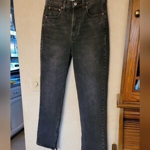 Abercrombie & Fitch Women's Straight Leg Jeans in Black